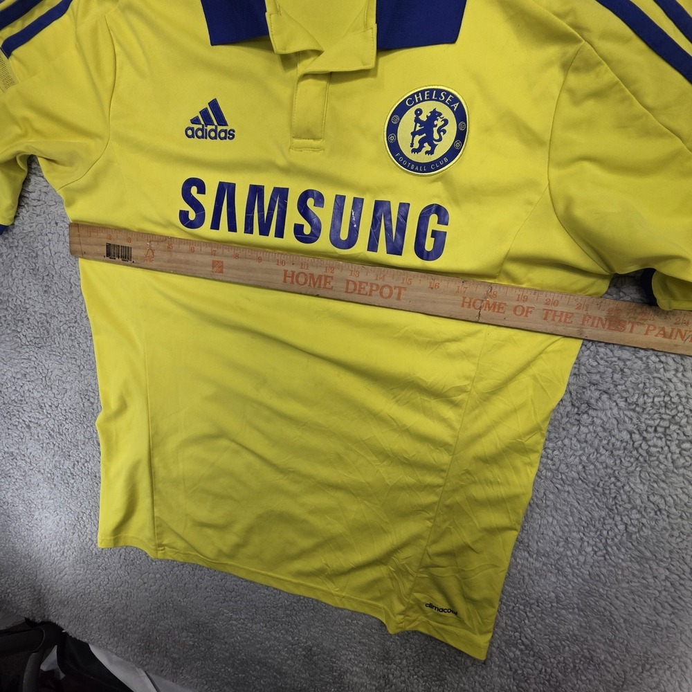 2014 Adidas Chelsea Football Club FC Yellow Jersey Size Large Samsung - Picture 6 of 9